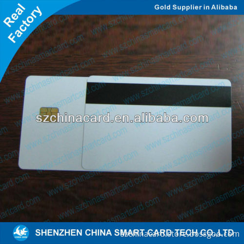 2015 new product! 0.76mm thickness plastic white card ic card contact smart card